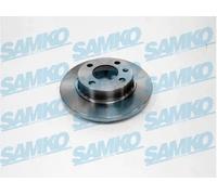 2x Disco de freno macizo S3023P SAMKO para SKODA VW