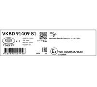 2x Disco de freno macizo VKBD 91409 S1 SKF