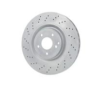 2x Disco de freno perforado 0 986 479 651 BOSCH para MERCEDES-BENZ CLASE C CLK