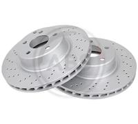 2x Disco de freno perforado 17111 A.B.S. para MERCEDES-BENZ CLASE S