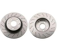 2x Disco de freno perforado DF6477 TRW para MERCEDES-BENZ SL