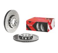 2x Disco de freno perforado/ventil. int. 09.5745.2X BREMBO para AUDI VW SKODA