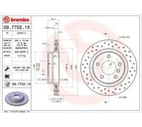 Disco de freno BREMBO XTRA LINE BREMBO 09.7702.1X, 1 Pieza