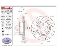 2x Disco de freno perforado/ventil. int. 09.8127.11 BREMBO para MERCEDES-BENZ