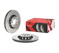 2x Disco de freno perforado/ventil. int. 09.8690.1X BREMBO para AUDI VW SKODA