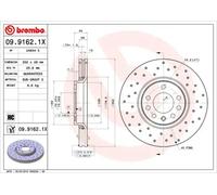 2x Disco de freno perforado/ventil. int. 09.9162.1X BREMBO para CADILLAC SAAB