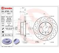 2x Disco de freno perforado/ventil. int. 09.9793.1X BREMBO para BMW 1 3 Touring