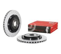 2x Disco de freno perforado/ventil. int. 09.A190.33 BREMBO para NISSAN GT-R