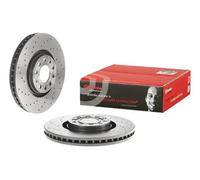 2x Disco de freno perforado/ventil. int. 09.A813.11 BREMBO para AUDI A4 B7