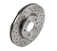 2x Disco de freno perforado/ventil. int. 09.C377.1X BREMBO para OPEL VAUXHALL