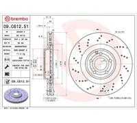 BREMBO Discos de freno para MERCEDES-BENZ: Classe CLS (Ref: 09.C612.51)
