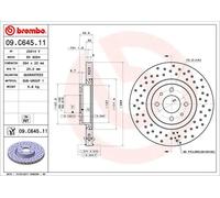 2x Disco de freno perforado/ventil. int. 09.C645.11 BREMBO para ABARTH