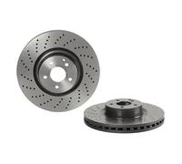 2x Disco de freno perforado/ventil. int. 09.C943.11 BREMBO para MERCEDES-BENZ