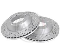 2x Disco de freno perforado/ventil. int. 17670 A.B.S. para PORSCHE 911 CAYMAN