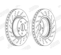 2x Disco de freno perforado/ventil. int. 562101JC-1 JURID para MERCEDES-BENZ
