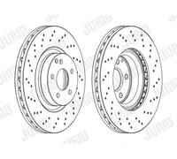2x Disco de freno perforado/ventil. int. 562567JC-1 JURID para MERCEDES-BENZ