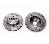 2x Disco de freno perforado/ventil. int. 6041270 KRAFT AUTOMOTIVE