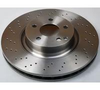 2x Disco de freno perforado/ventil. int. B130569 DENCKERMANN para MERCEDES-BENZ