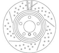 Disco de freno TRW DF6606S trasero, perforado, ranurado, altamente carbonizado, 1 Pieza