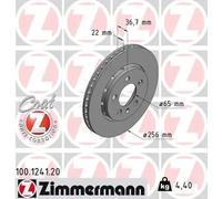 Zimmermann 100,1241.20 Disco de Freno Trasero Coat Z