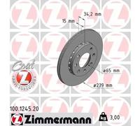 ZIMMERMANN 100.1245.20 Disco de freno