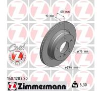 2x Disco de freno ventilación externa 150.1283.20 ZIMMERMANN para BMW 3 Touring