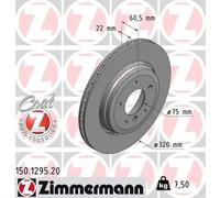 2x Disco de freno ventilación externa 150.1295.20 ZIMMERMANN para BMW 3 3 Coupé
