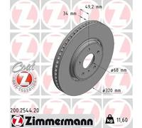 ZIMMERMANN 200.2544.20 Disco de freno