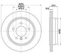 HELLA 8DD 355 112-271 Disco de freno