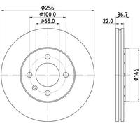 HELLA 8DD 355 125-391 Disco de freno