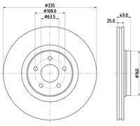 HELLA 8DD 355 134-631 Disco de freno