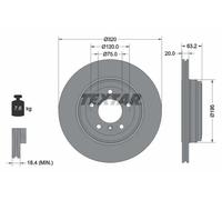 2x Disco de freno ventilación externa 92122703 TEXTAR para BMW 5 5 Touring 6