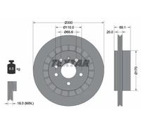 2x Disco de freno ventilación externa 92164900 TEXTAR para SAAB 9-5