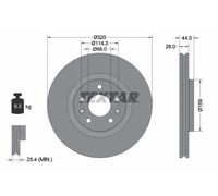 Disco de freno TEXTAR 92195403 delantero, ventilado , 1 Pieza