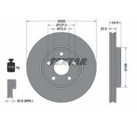 2x Disco de freno ventilación externa 92274803 TEXTAR para JEEP DODGE