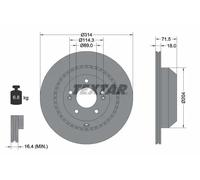 2x Disco de freno ventilación externa 92300803 TEXTAR para KIA SORENTO III