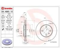 2x Disco de freno ventilación interna 09.4883.10 BREMBO para BMW 3 3 Touring