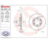 2x Disco de freno ventilación interna 09.5577.10 BREMBO para OPEL ISUZU