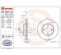 Brembo Disco de freno 09.5844.21, ventilación interna, para Toyota Corolla