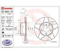 2x Disco de freno ventilación interna 09.6924.75 BREMBO para BMW 5 5 Touring