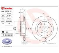 2x Disco de freno ventilación interna 09.7356.21 BREMBO para NISSAN 350Z Coupé