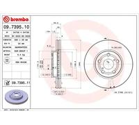 2x Disco de freno ventilación interna 09.7395.11 BREMBO para TOYOTA AVENSIS
