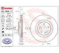 Brembo 09760611 Discos de freno con recubrimiento UV, 1 unidad
