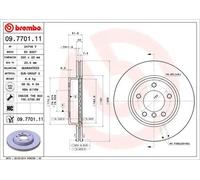 2x Disco de freno ventilación interna 09.7701.11 BREMBO para BMW 3 3 Coupé