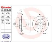 2x Disco de freno ventilación interna 09.7719.10 BREMBO para TOYOTA STARLET