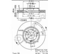 Disco de freno BREMBO 9841111 delantero, ventilado , altamente carbonizado, 1 Pieza