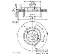 2x Disco de freno ventilación interna 09.8681.11 BREMBO para MERCEDES-BENZ