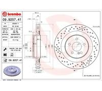 2x Disco de freno ventilación interna 09.9257.41 BREMBO para MERCEDES-BENZ CLK