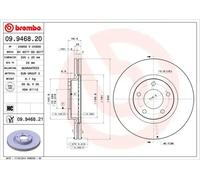 2x Disco de freno ventilación interna 09.9468.21 BREMBO para MAZDA 5 3 3 Sedán