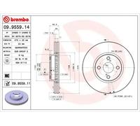 Disco de freno BREMBO 9955911 delantero, ventilado , 1 Pieza